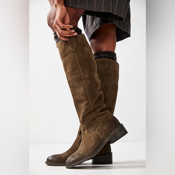 🆕 FREE PEOPLE | ARYA RIDING BOOT | OLIVE | SIZE: US 6.5 (EU 37) - Picture 7 of 7
